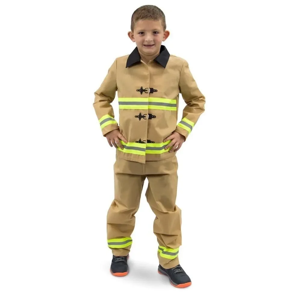 NEW Hauntlook Fearless Firefighter Kids Costume - Size: 7-9